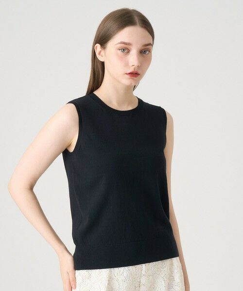 ANAYI / アナイ ニット・セーター | シルクコットンボックスノースリーブプルオーバー | 詳細12