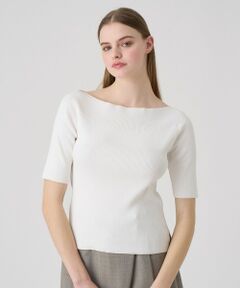 ANAYI / アナイ ニット・セーター | コットンナイロンツイストネック プルオーバー