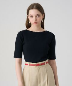 ANAYI / アナイ ニット・セーター | コットンナイロンツイストネック プルオーバー