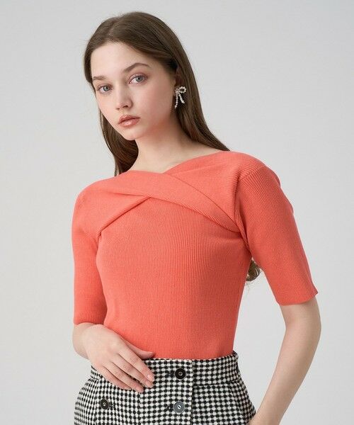 ANAYI/アナイ コットンナイロンツイストネック プルオーバー orange (31) 38 ANAYI/アナイ コットンナイロンツイストネック プルオーバー orange (31) 38
