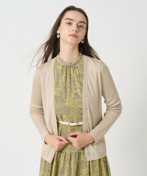 ANAYI / アナイ カーディガン・ボレロ | ラメリブVネック カーディガン | 詳細1