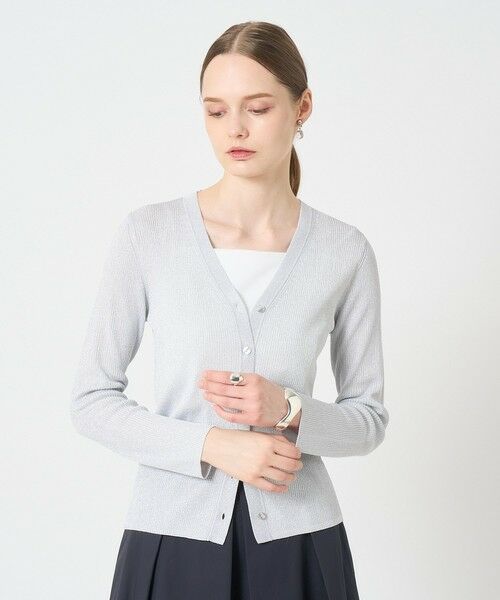 ANAYI / アナイ カーディガン・ボレロ | ラメリブVネック カーディガン | 詳細10