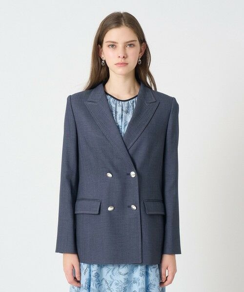 ANAYI / アナイ テーラードジャケット | 【セットアップ対応商品】オックスストレッチダブルジャケット | 詳細1