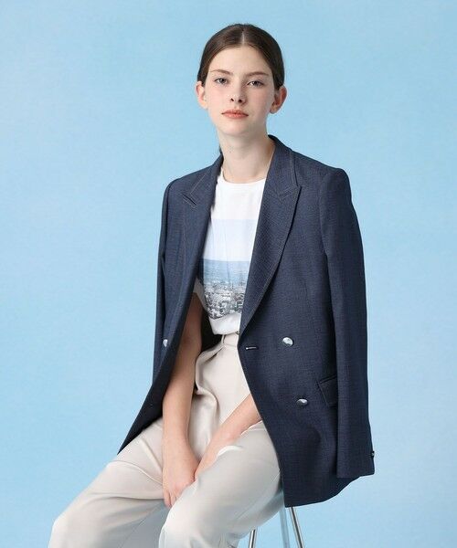 ANAYI / アナイ テーラードジャケット | 【セットアップ対応商品】オックスストレッチダブルジャケット | 詳細6