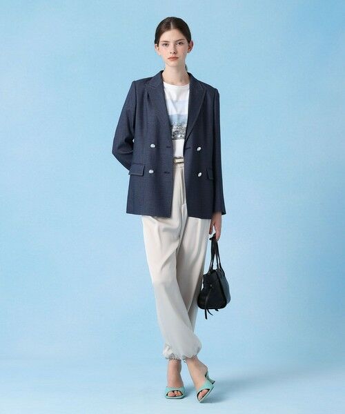 ANAYI / アナイ テーラードジャケット | 【セットアップ対応商品】オックスストレッチダブルジャケット | 詳細9