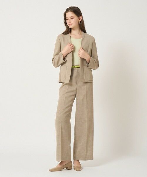 ANAYI / アナイ チノ・ワークパンツ | 【セットアップ対応商品】カラミリネンライクワイドパンツ | 詳細3