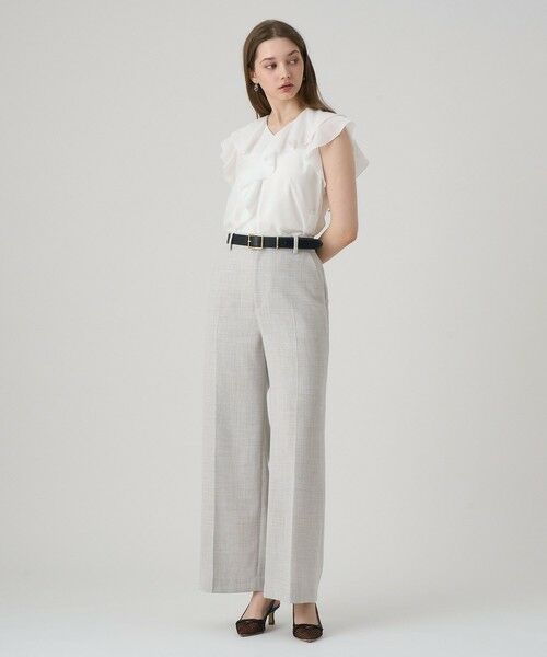 ANAYI / アナイ チノ・ワークパンツ | 【セットアップ対応商品】カラミリネンライクワイドパンツ | 詳細12