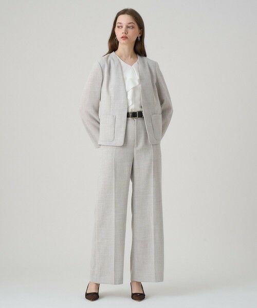 ANAYI / アナイ チノ・ワークパンツ | 【セットアップ対応商品】カラミリネンライクワイドパンツ | 詳細14