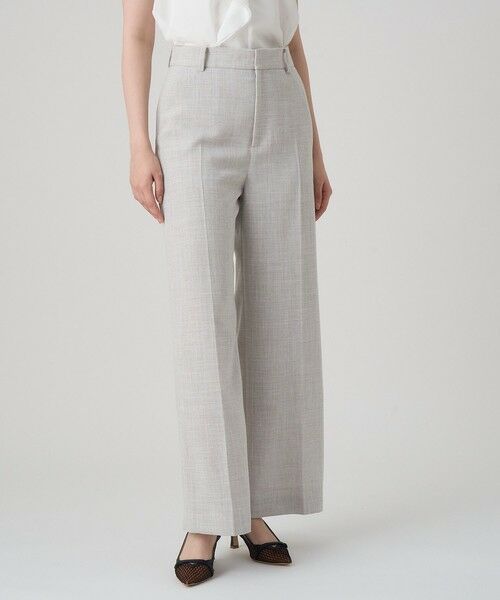 ANAYI/アナイ 【セットアップ対応商品】カラミリネンライクワイドパンツ light grey (91) 34 ANAYI/アナイ 【セットアップ対応商品】カラミリネンライクワイドパンツ light grey (91) 34