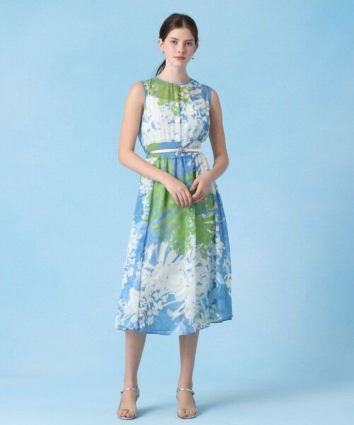 ANAYI / アナイ ミニ丈・ひざ丈ワンピース | シャドウフラワーシャーリング ワンピース | 詳細5