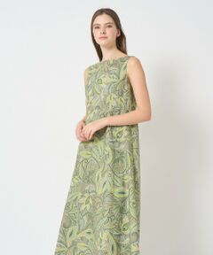 ANAYI ライトローン スモッキングワンピース グリーン ANAYI｜【セットアップ対応商品】ライトグログランベア