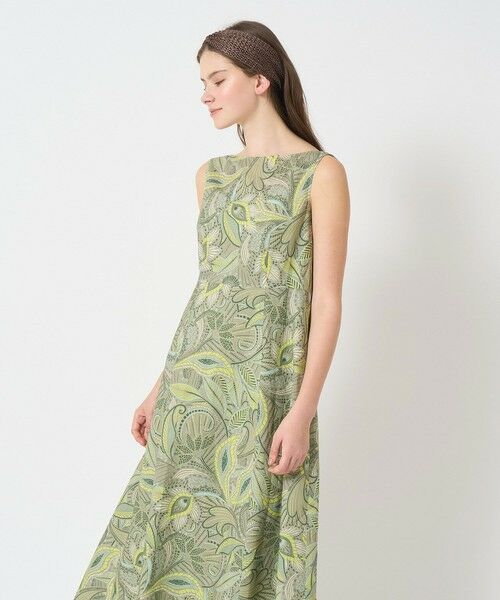 ANAYI / アナイ ドレス | リーフプリントボートネック ワンピース | 詳細3