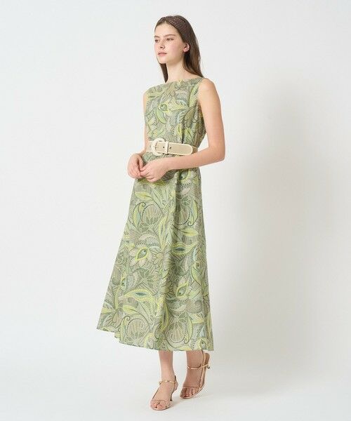 ANAYI / アナイ ドレス | リーフプリントボートネック ワンピース | 詳細4