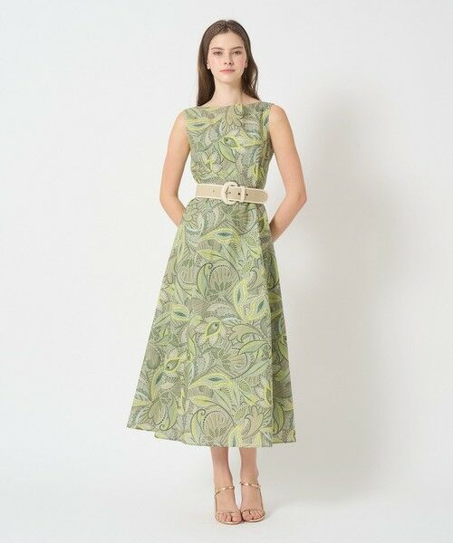 ANAYI / アナイ ドレス | リーフプリントボートネック ワンピース | 詳細5