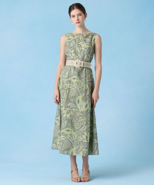 ANAYI / アナイ ドレス | リーフプリントボートネック ワンピース | 詳細6