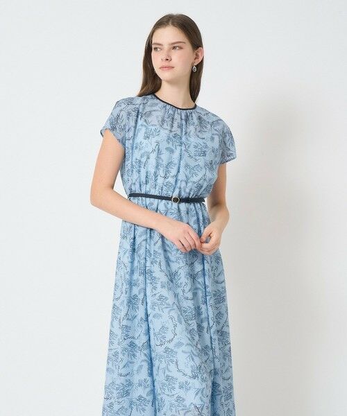 ANAYI / アナイ ロング・マキシ丈ワンピース | リーフカリグラフィープリントベルト付きワンピース | 詳細15