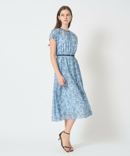 ANAYI / アナイ ロング・マキシ丈ワンピース | リーフカリグラフィープリントベルト付きワンピース | 詳細16