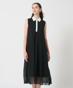 ANAYI / アナイ ミニ丈・ひざ丈ワンピース | シフォンコンビ配色カラー ワンピース