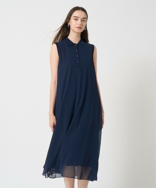 ANAYI ワンピース シフォンコンビ配色カラー : ZOZOTOWN Yahoo