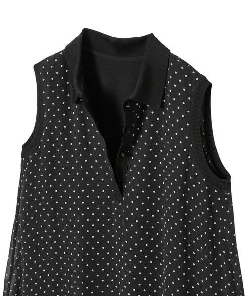 ANAYI / アナイ ミニ丈・ひざ丈ワンピース | シフォンコンビ配色カラー ワンピース | 詳細26