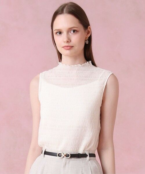 ANAYI / アナイ キャミソール・チューブトップ | リンクルシャーリングノースリーブプルオーバー(off white (02))