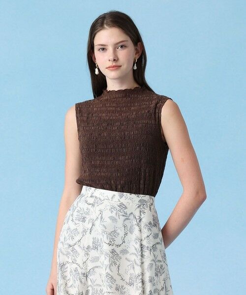ANAYI / アナイ キャミソール・チューブトップ | リンクルシャーリングノースリーブプルオーバー(brown (81))