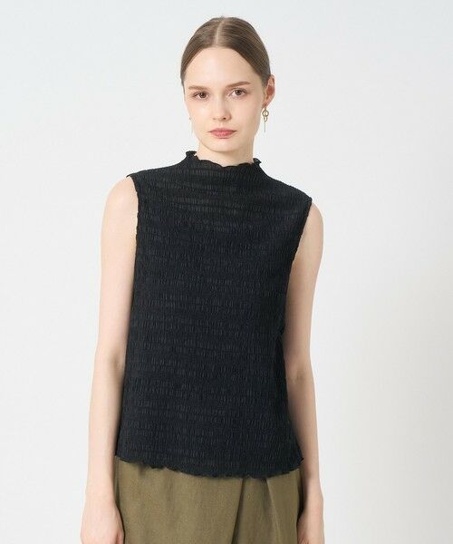 ANAYI / アナイ キャミソール・チューブトップ | リンクルシャーリングノースリーブプルオーバー(black (95))