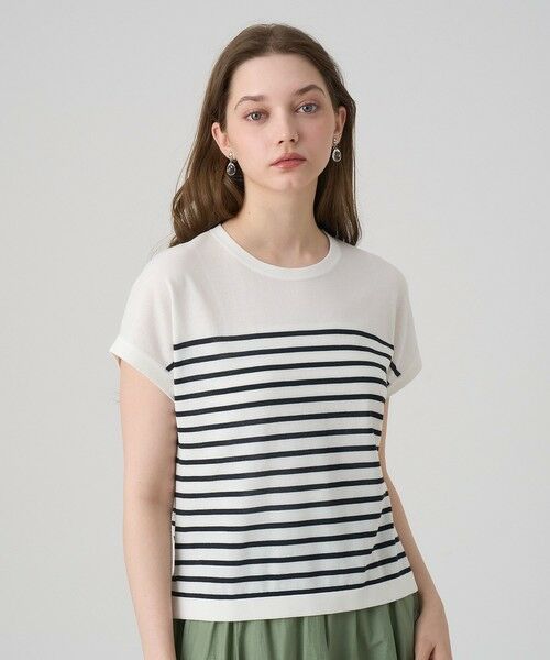 ANAYI / アナイ ニット・セーター | クルーネックフレンチスリーブプルオーバー | 詳細12