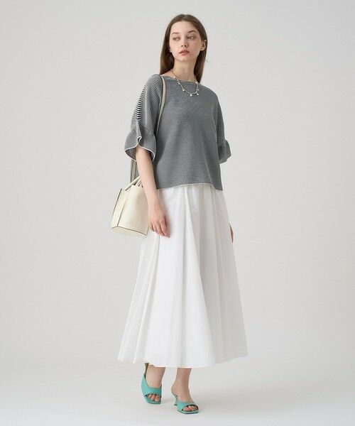 ANAYI / アナイ ニット・セーター | 和紙ガーターフリル袖プルオーバー | 詳細13