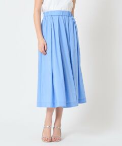 ANAYI / アナイ ミニ・ひざ丈スカート | 【セットアップ対応商品】ストレッチナイロンタックフレア スカート