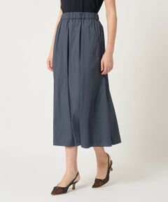 ANAYI / アナイ ミニ・ひざ丈スカート | 【セットアップ対応商品】ストレッチナイロンタックフレア スカート