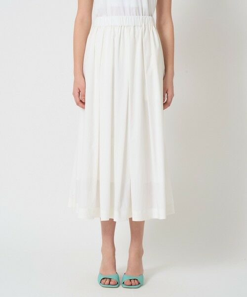 ANAYI / アナイ ミニ・ひざ丈スカート | 【セットアップ対応商品】ストレッチナイロンタックフレア スカート | 詳細1