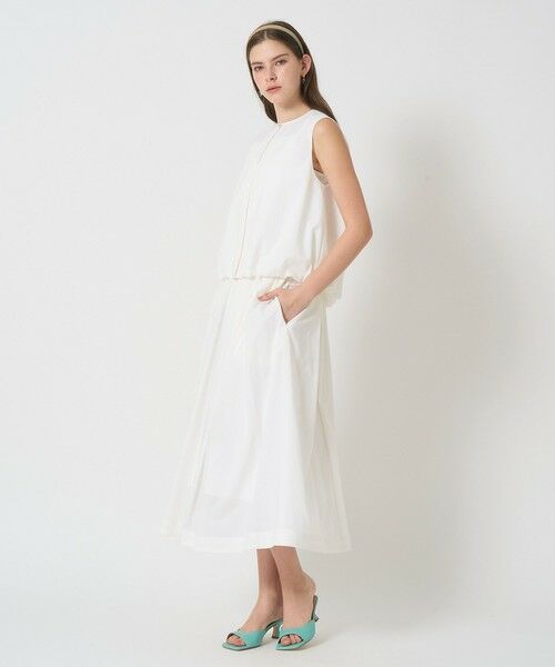 ANAYI / アナイ ミニ・ひざ丈スカート | 【セットアップ対応商品】ストレッチナイロンタックフレア スカート | 詳細5