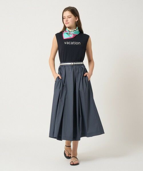 ANAYI / アナイ ミニ・ひざ丈スカート | 【セットアップ対応商品】ストレッチナイロンタックフレア スカート | 詳細20