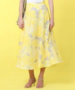 ANAYI / アナイ ロング・マキシ丈スカート | transparent プリント リネンスカート