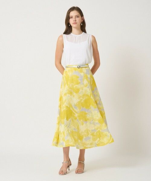 ANAYI / アナイ ロング・マキシ丈スカート | transparent プリント リネンスカート | 詳細5