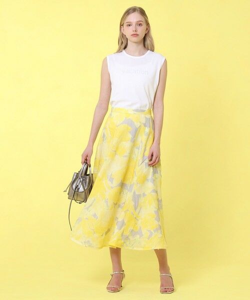 ANAYI / アナイ ロング・マキシ丈スカート | transparent プリント リネンスカート | 詳細8