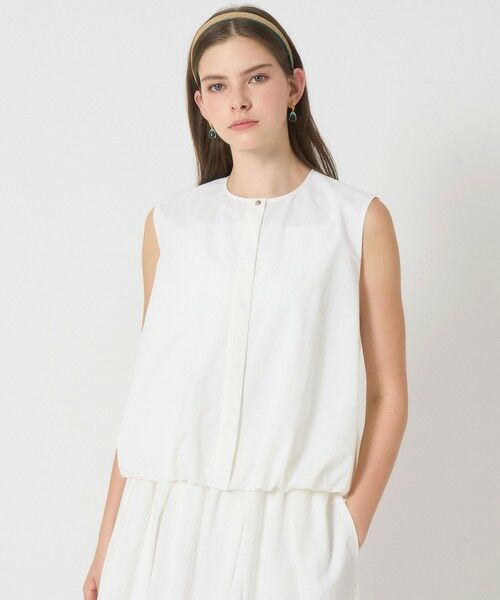 ANAYI / アナイ シャツ・ブラウス | 【セットアップ対応商品】ストレッチナイロンバルーンジレ ブラウス | 詳細4