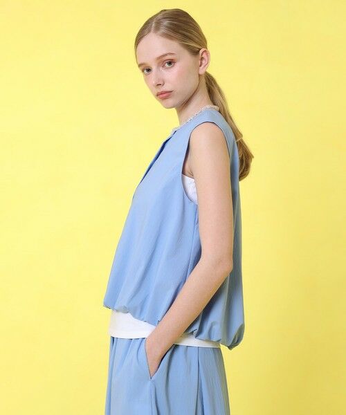 ANAYI / アナイ シャツ・ブラウス | 【セットアップ対応商品】ストレッチナイロンバルーンジレ ブラウス | 詳細14