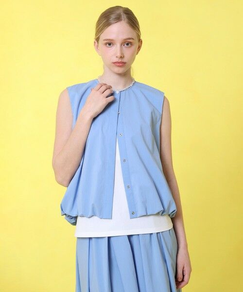ANAYI / アナイ シャツ・ブラウス | 【セットアップ対応商品】ストレッチナイロンバルーンジレ ブラウス | 詳細13