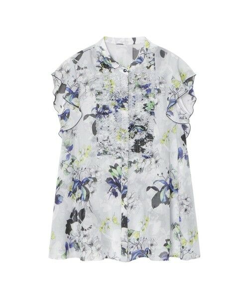 ANAYI / アナイ シャツ・ブラウス | bouquet プリント ミニフリルブラウス | 詳細15
