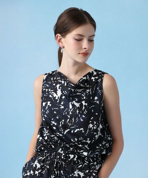 ANAYI / アナイ シャツ・ブラウス | 【セットアップ対応商品】shade of night プリント ドレープ ブラウス | 詳細5