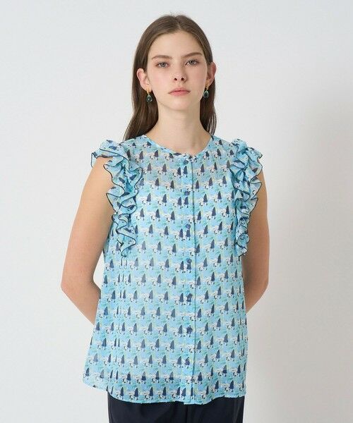 ANAYI / アナイ シャツ・ブラウス | reminiscence プリント フリルブラウス | 詳細4