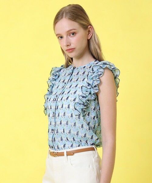 ANAYI / アナイ シャツ・ブラウス | reminiscence プリント フリルブラウス | 詳細5