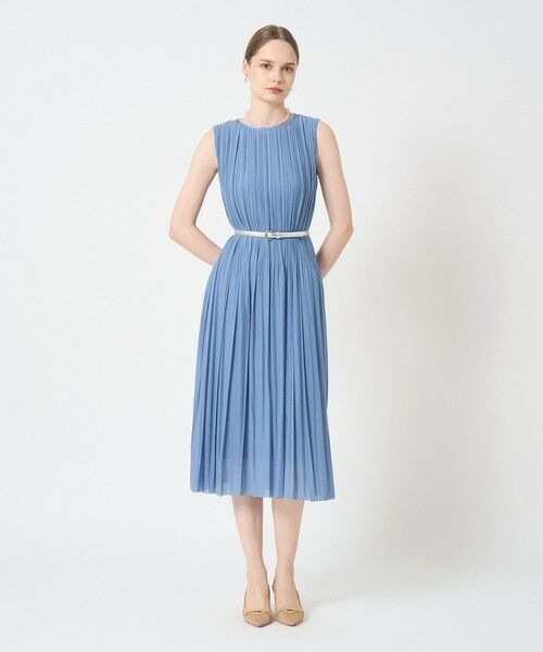 【美品】ANAYI ソフトジャージープリーツワンピース グリーン　ワンピース 楽天市場】【SALE／50%OFF】ソフトジャージープリーツ