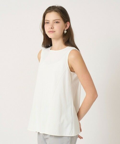 ANAYI / アナイ カットソー(半袖以外) | ナイロンジャージーノースリフレア プルオーバー(white (01))