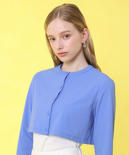 ANAYI / アナイ カーディガン・ボレロ | ナイロンジャージークロップド カーディガン | 詳細12