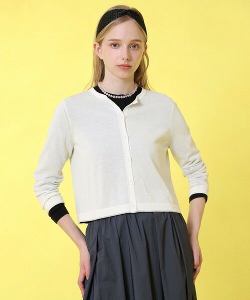 シアーラインクルーネック カーディガン （カーディガン・ボレロ