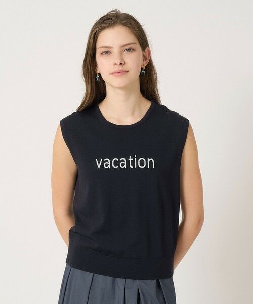 ANAYI/アナイ VACATION ロゴ プルオーバー navy (65) 38 ANAYI/アナイ VACATION ロゴ プルオーバー navy (65) 38