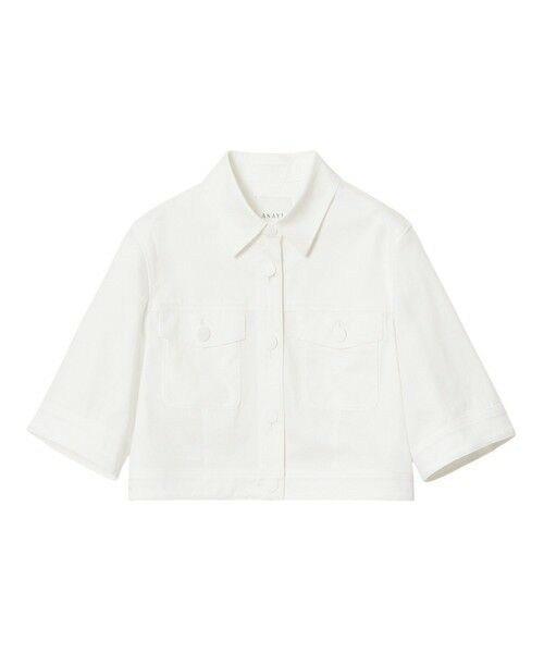 ANAYI / アナイ その他アウター | 【セットアップ対応商品】スラブデニムライク5分袖ブルゾン | 詳細7